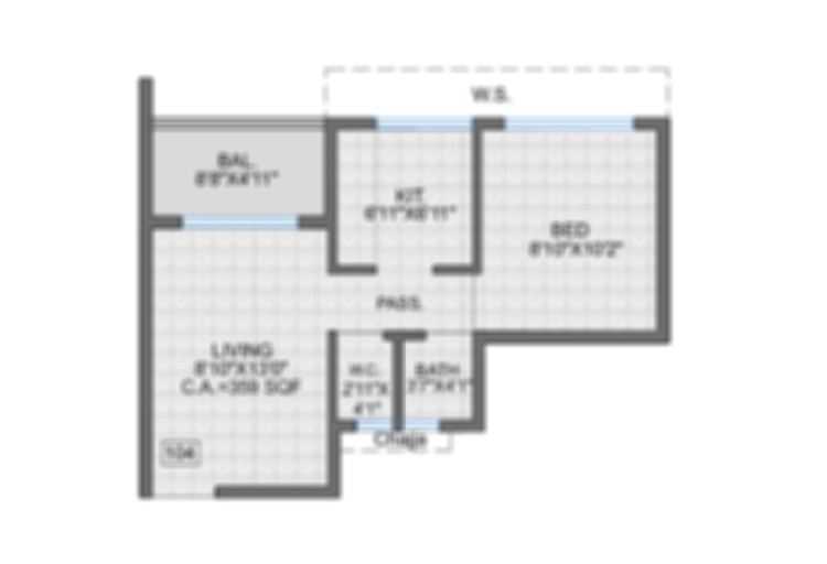 eternia 1 BHK plan