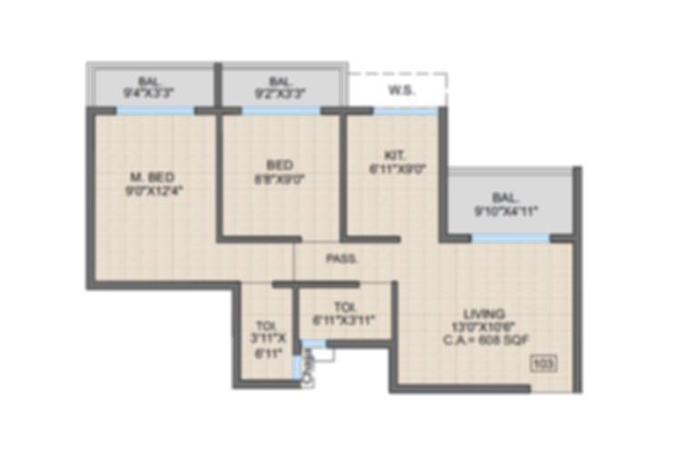eternia 2 BHK plan