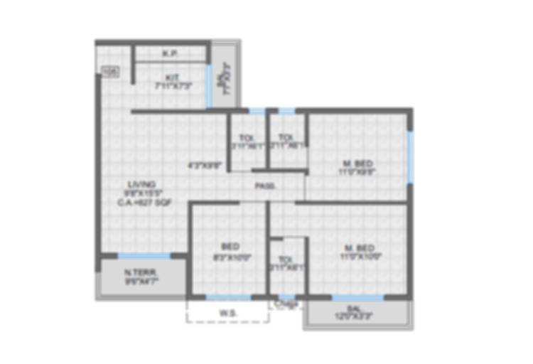 eternia 3 BHK plan
